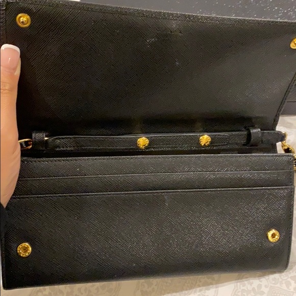 Authentic black Prada wallet on chain / crossbody - Picture 2 of 3